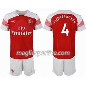 Completo Calcio Arsenal MERTESACKER 4 Bambino Divisa Prima 2018/2019